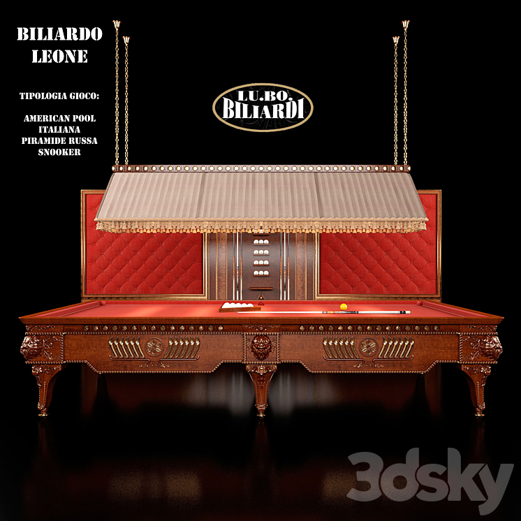 BILIARDO LEONE 3DS Max - thumbnail 1