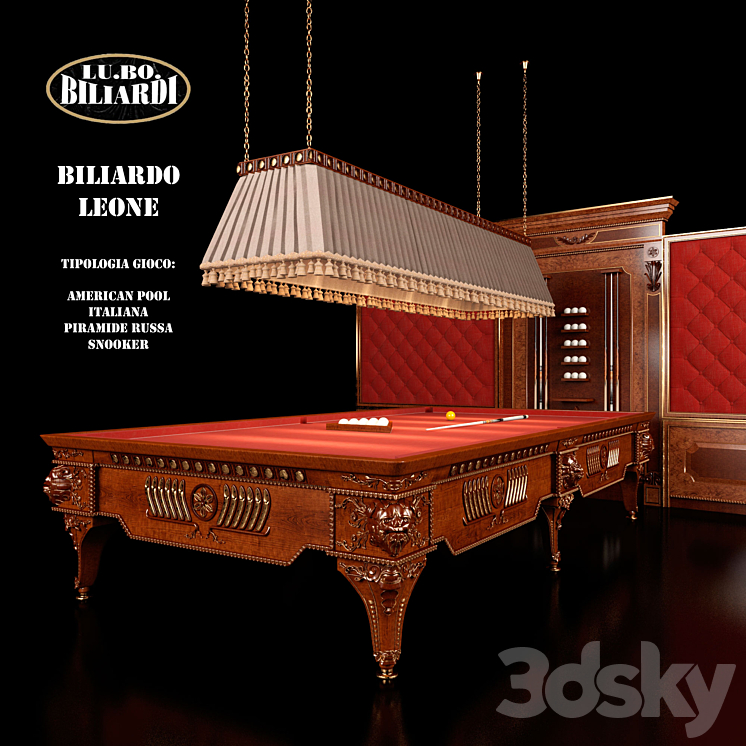 BILIARDO LEONE 3DS Max - thumbnail 2