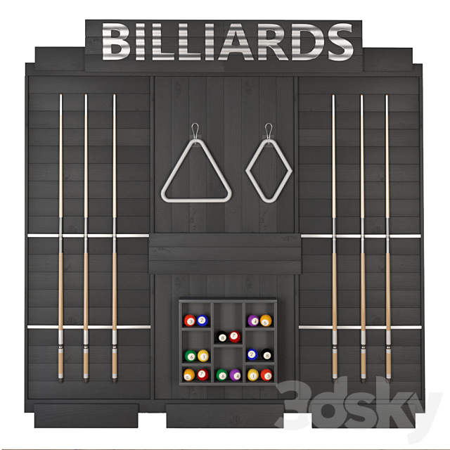 Billiard set 3DS Max Model - thumbnail 2