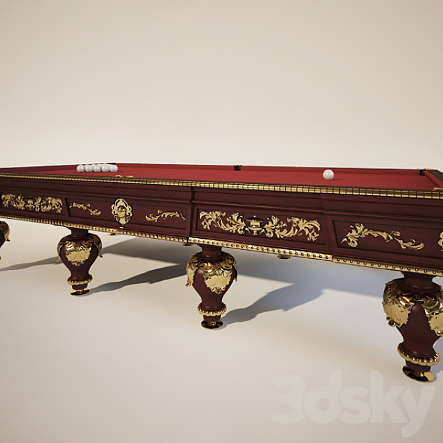 billiard table 3DSMax File - thumbnail 1