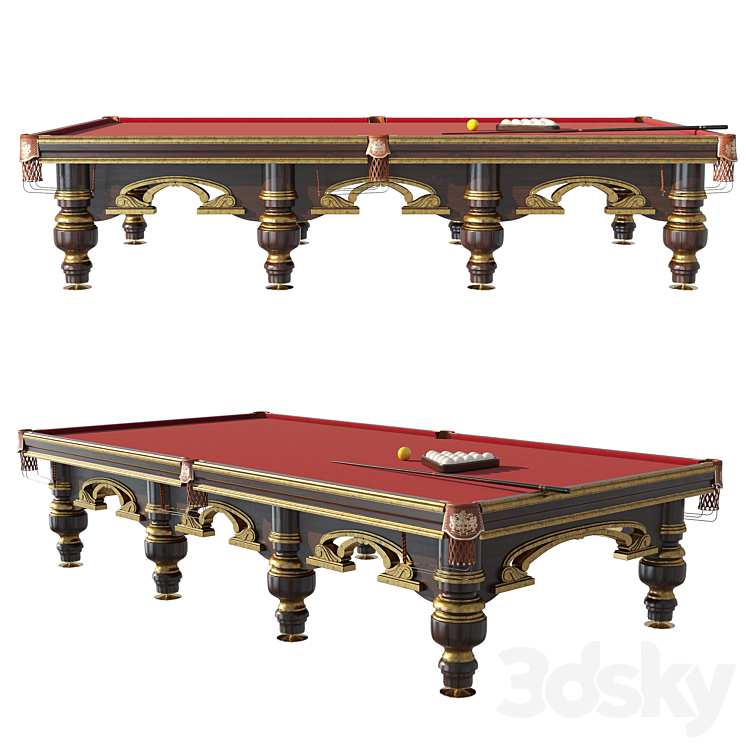 “Billiard table Start “”Venice Luxury””” 3DS Max - thumbnail 1