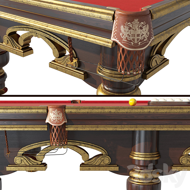 “Billiard table Start “”Venice Luxury””” 3DS Max - thumbnail 2