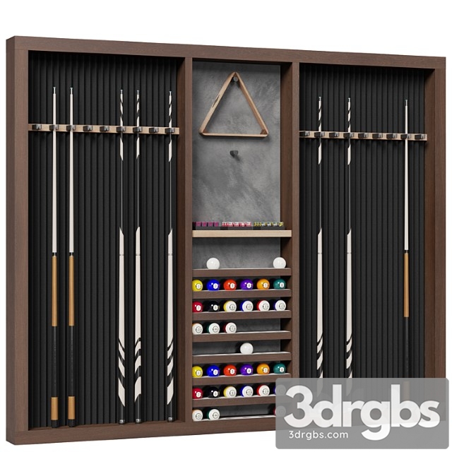 Billiard Wall Rack 1 3dsmax Download - thumbnail 1