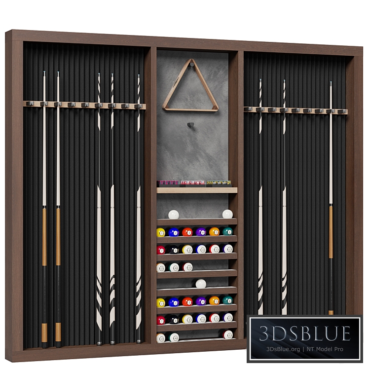 Billiard Wall Rack 3DS Max - thumbnail 3