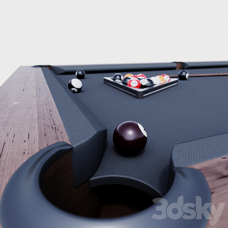 BRUNSWICK PARSONS BILLIARDS TABLE 3DS Max - thumbnail 2