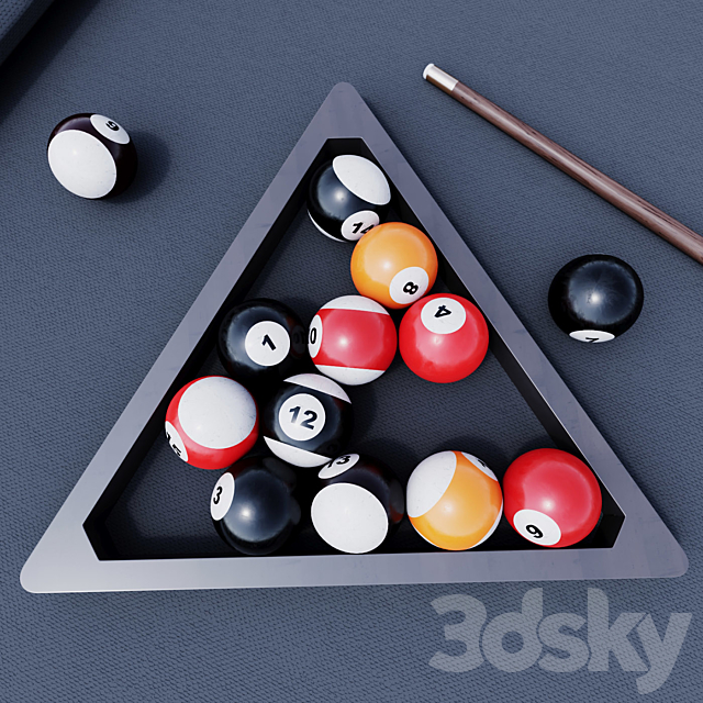 BRUNSWICK PARSONS BILLIARDS TABLE 3DSMax File - thumbnail 3