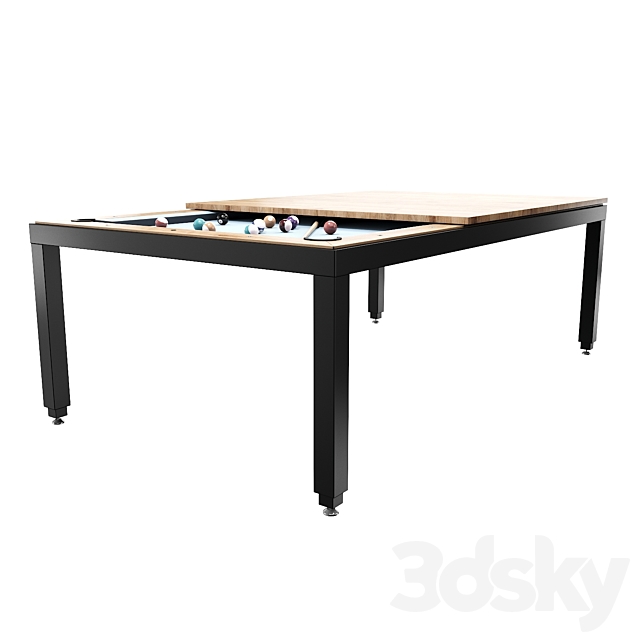 Fusion Pool Table And Dining Table 3ds Max - thumbnail 1