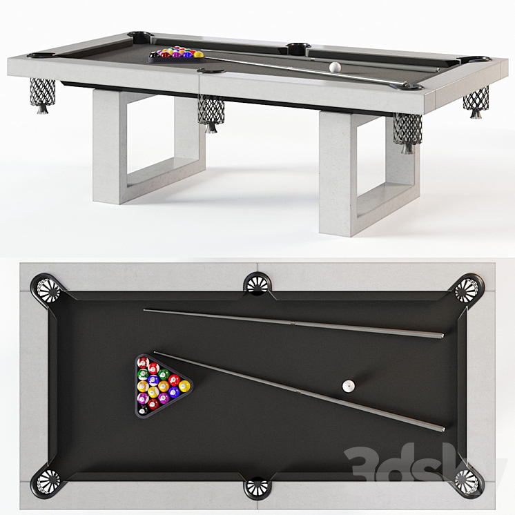 James De Wulf Pool Table 3DS Max - thumbnail 1