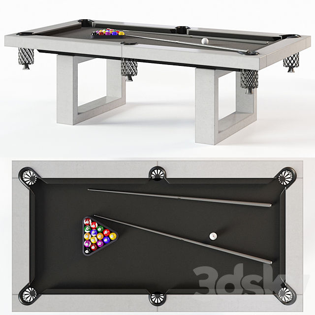 James De Wulf Pool Table 3DSMax File - thumbnail 1