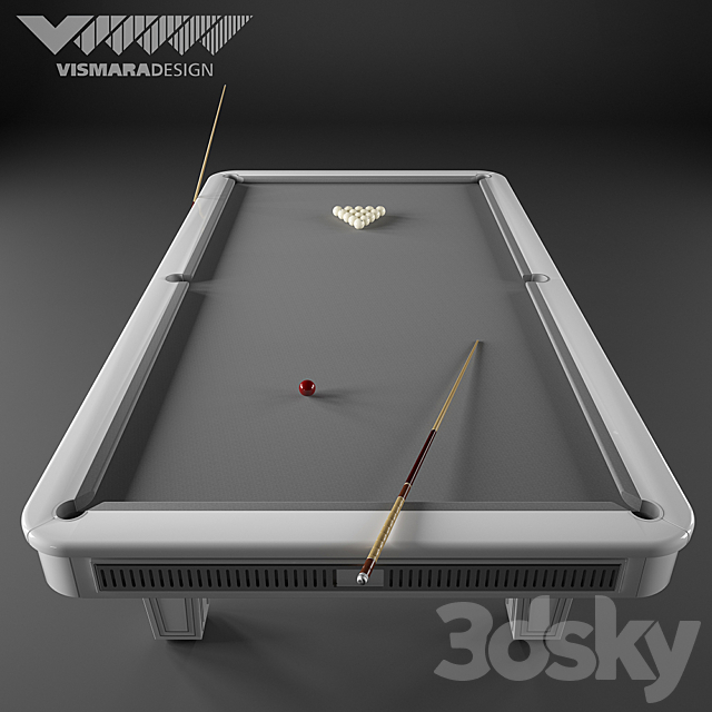 Pool table Vismara Design RUSSIAN POOL – ART DECO 3DS Max Model - thumbnail 2