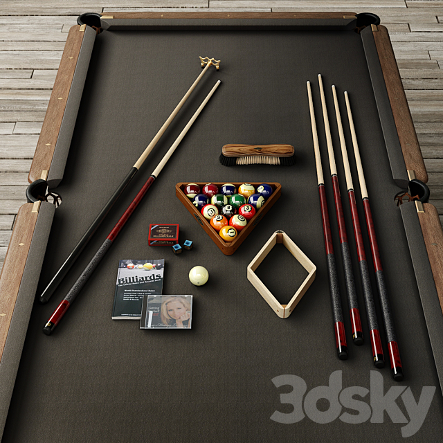 RH _ BRUNSWICK VINTAGE 1906 BILLIARDS TABLE 3DSMax File - thumbnail 2