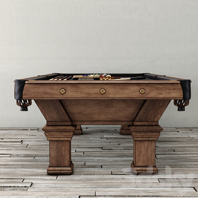 RH _ BRUNSWICK VINTAGE 1906 BILLIARDS TABLE 3DSMax File - thumbnail 3