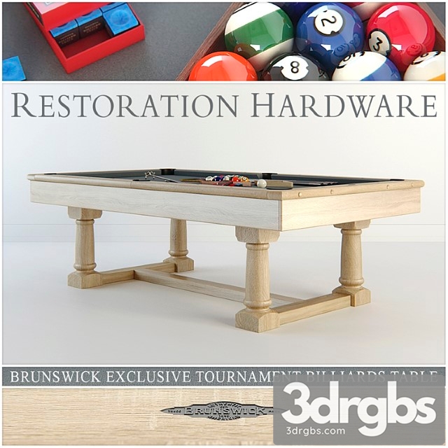 RH Brunswick Exclusive Tournament Billiards table 3dsmax Download - thumbnail 1