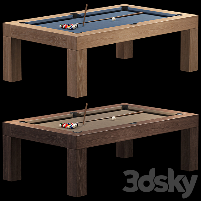 RH Brunswick Parsons Billiards table 3DS Max Model - thumbnail 2