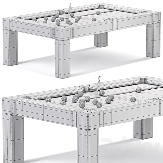 RH Brunswick Parsons Billiards table 3DS Max Model - thumbnail 5