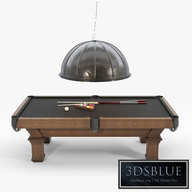 RH \/ BRUNSWICK VINTAGE 1906 BILLIARDS TABLE 3DS Max - thumbnail 3