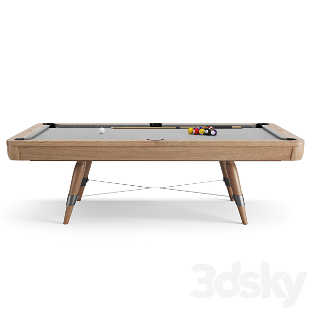 Roosevelt billiard table 3DS Max Model - thumbnail 2