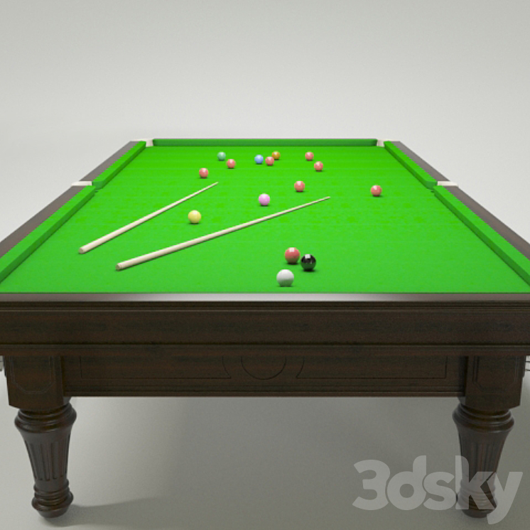 Snooker Table 3DS Max - thumbnail 1