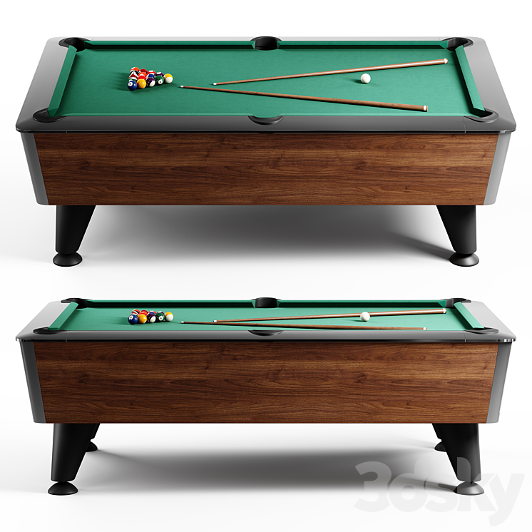 The billiard table 3DS Max Model - thumbnail 1