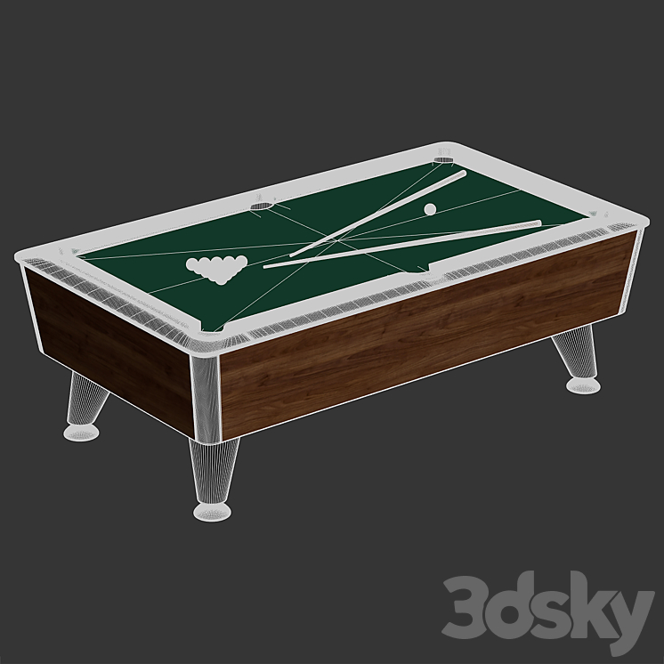 The billiard table 3DS Max - thumbnail 2