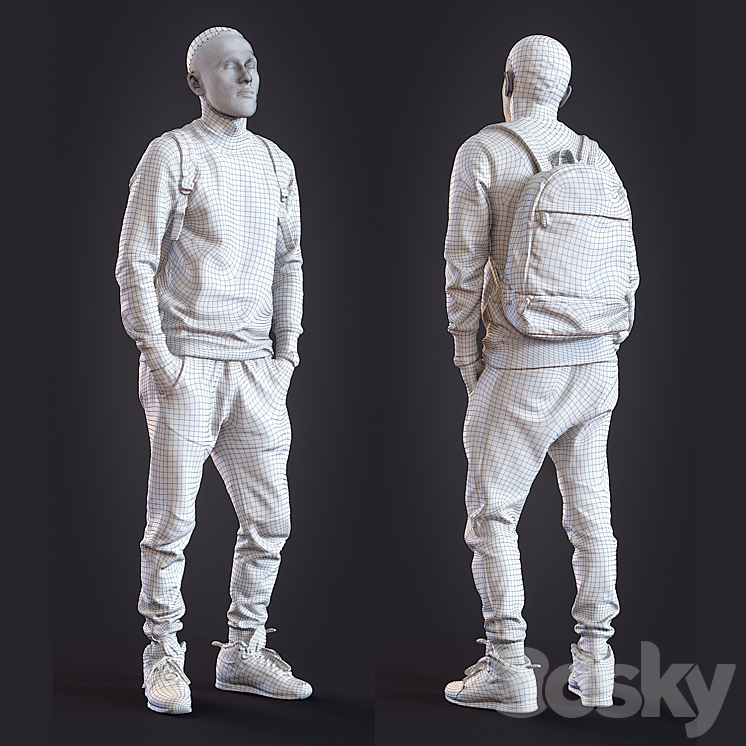 3d scan man 2 3DS Max - thumbnail 2