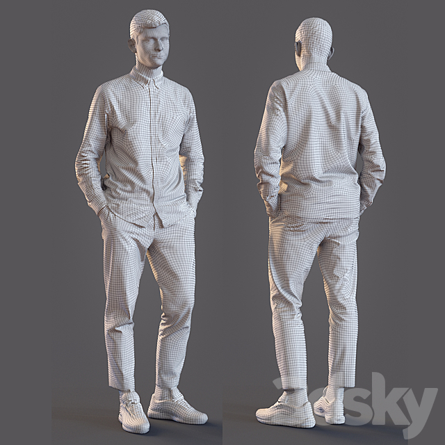 3d scan man 4 3DS Max Model - thumbnail 3