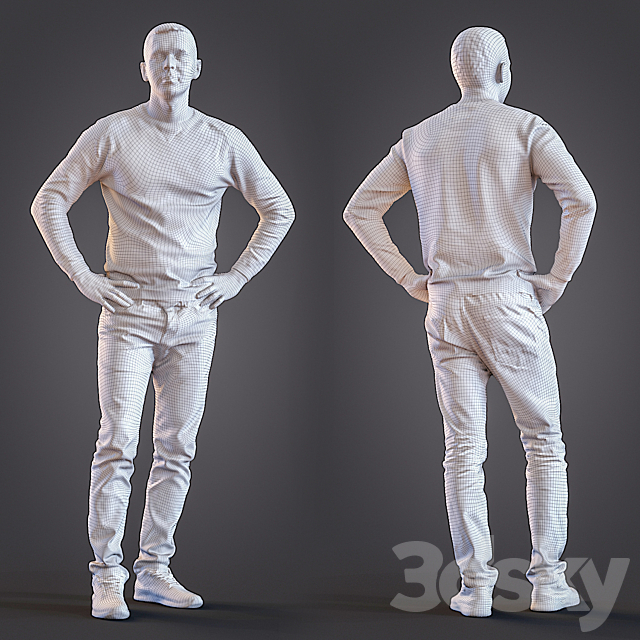 3d scan man 6 3DS Max Model - thumbnail 3