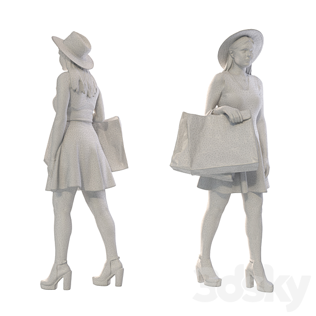 3d scan woman 10 3ds Max - thumbnail 3