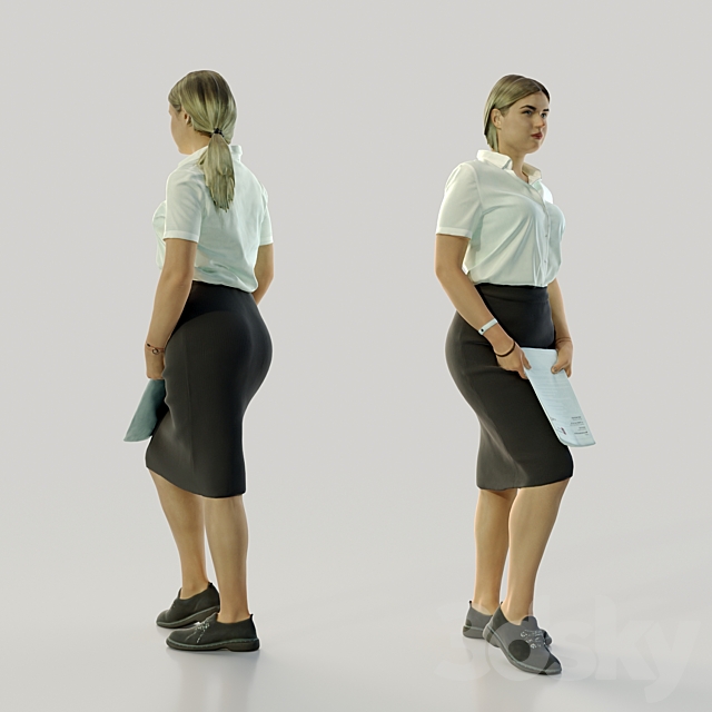 3d scan woman 11 3ds Max - thumbnail 2