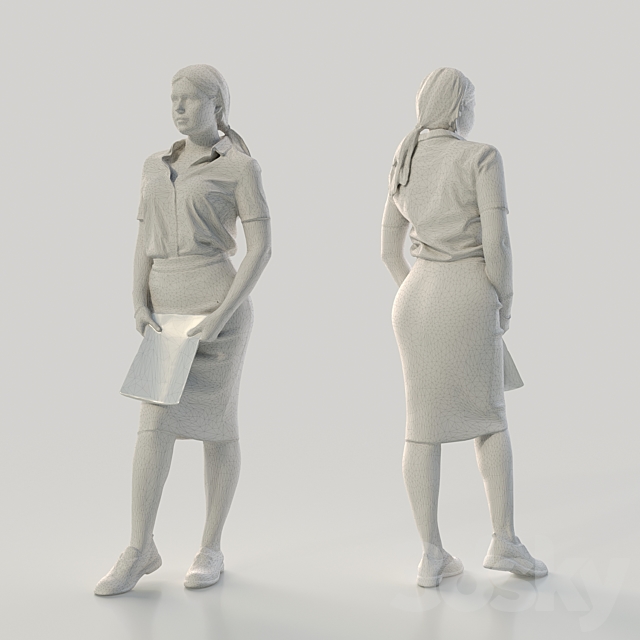 3d scan woman 11 3ds Max - thumbnail 3