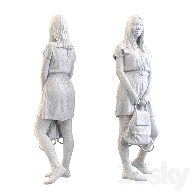 3d scan woman 13 3ds Max - thumbnail 2