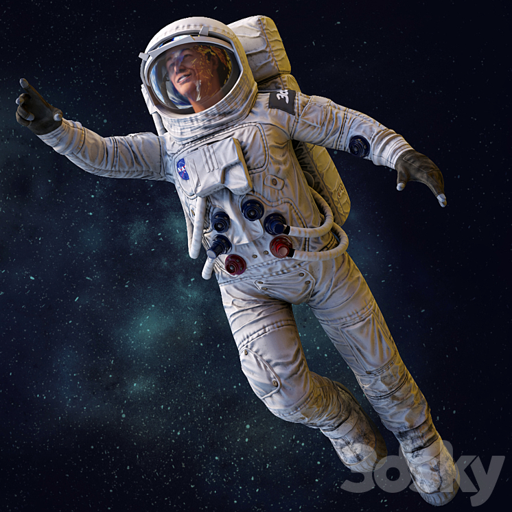 Astronaut 3DS Max - thumbnail 2