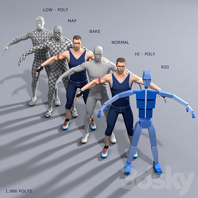 Athlete 1 3ds Max - thumbnail 1