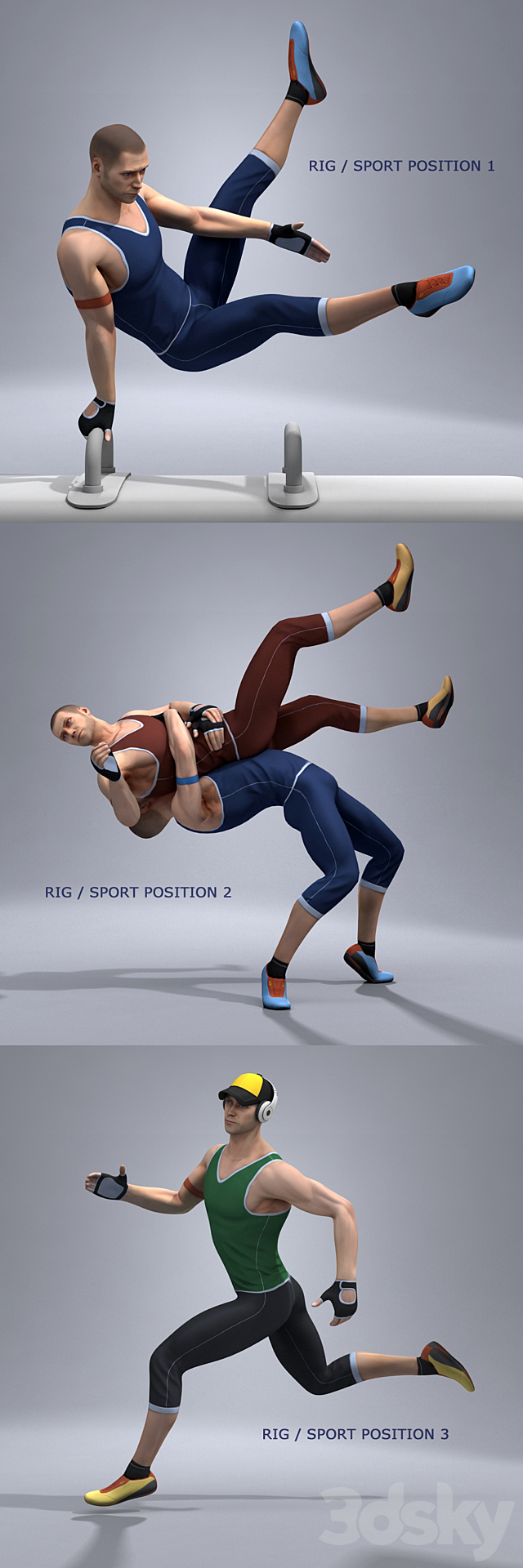 Athlete 1 3ds Max - thumbnail 2