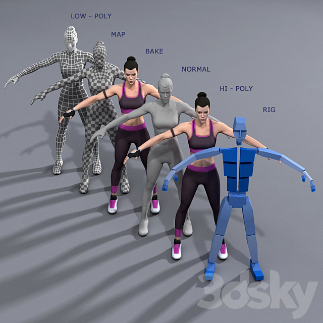 Athlete 2 3ds Max - thumbnail 1