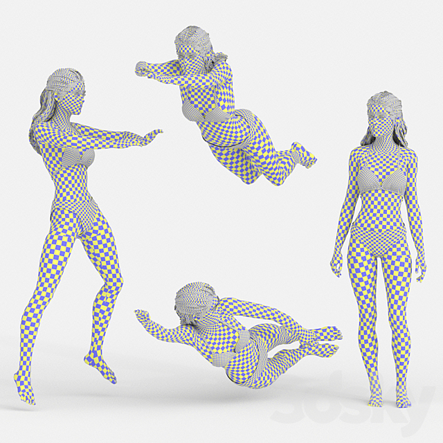 Bikini Woman 04 Poses 3ds Max - thumbnail 3