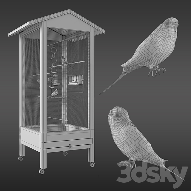 Budgies 3DS Max Model - thumbnail 3