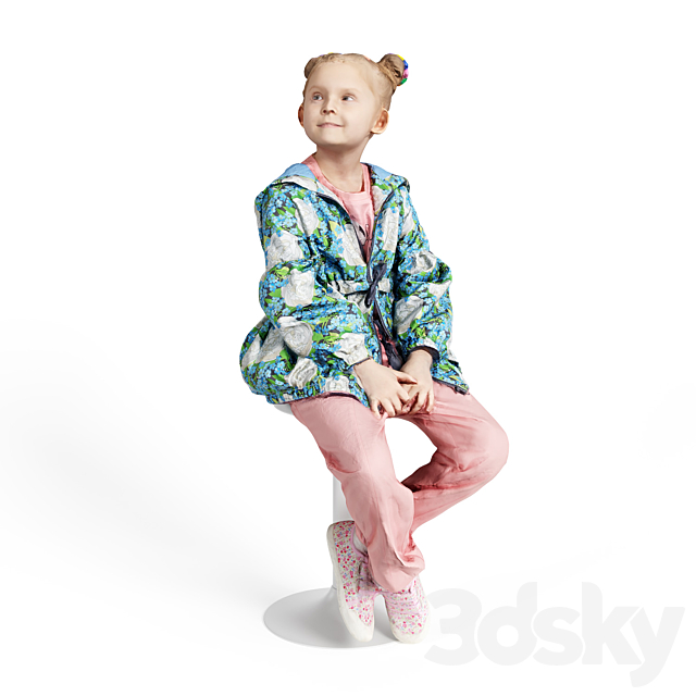 Child sitting KS00030 3ds Max - thumbnail 1