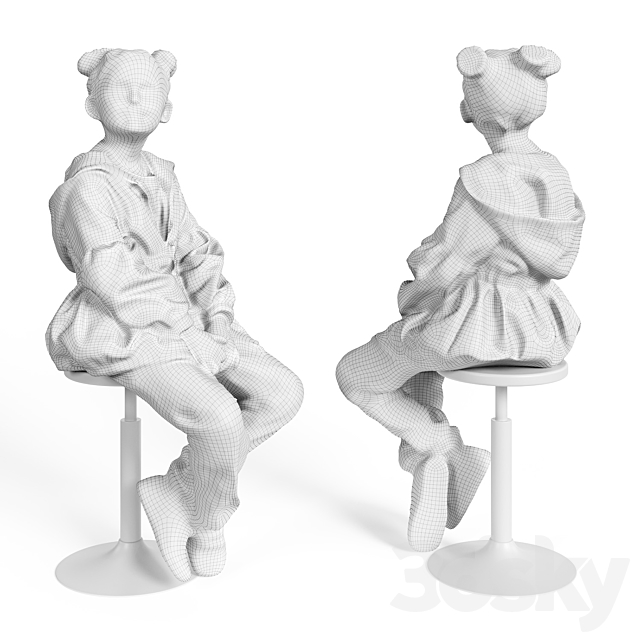 Child sitting KS00030 3ds Max - thumbnail 3