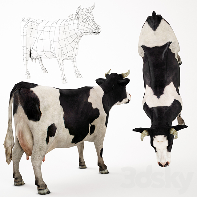 Cow 3DS Max Model - thumbnail 2