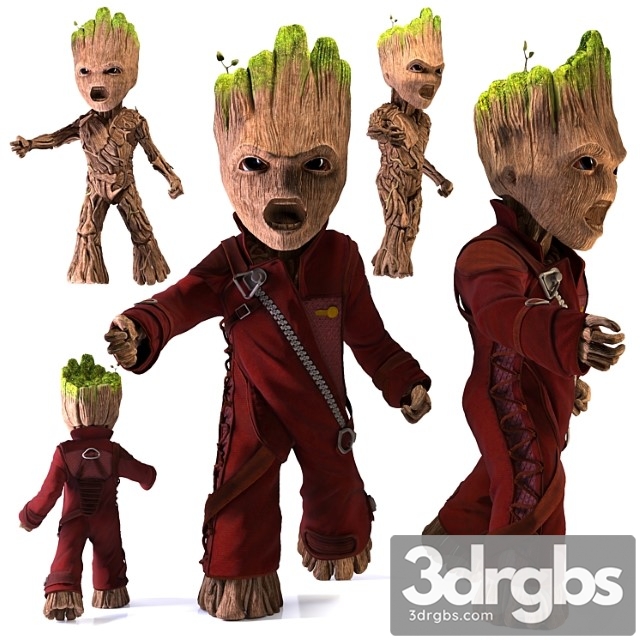 Creature Groot 3dsmax Download - thumbnail 1