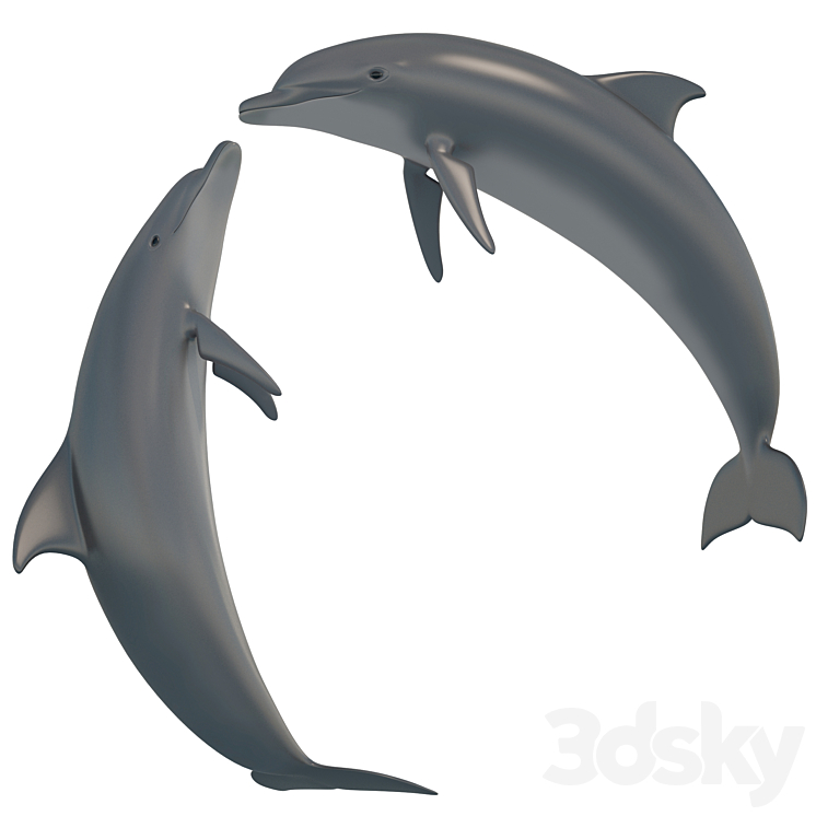 Dolphin bottlenose dolphin 3DS Max - thumbnail 2