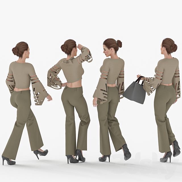 Fashion Woman 04 Poses 3ds Max - thumbnail 2