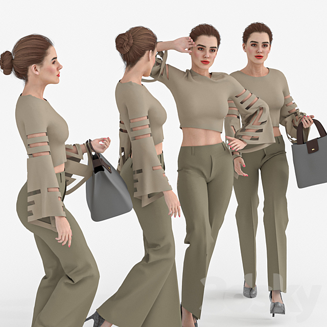 Fashion Woman 04 Poses 3ds Max - thumbnail 3