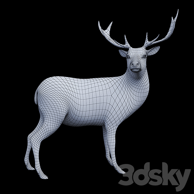 Forest deer 3ds Max - thumbnail 3