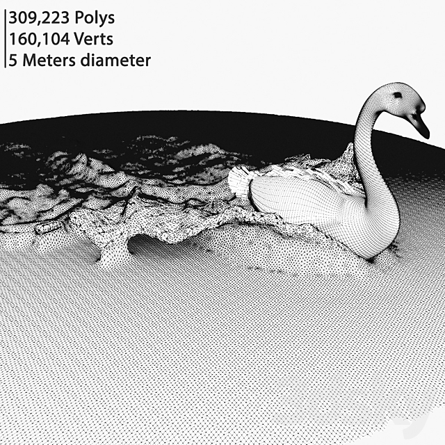 Goose on water 3DSMax File - thumbnail 3