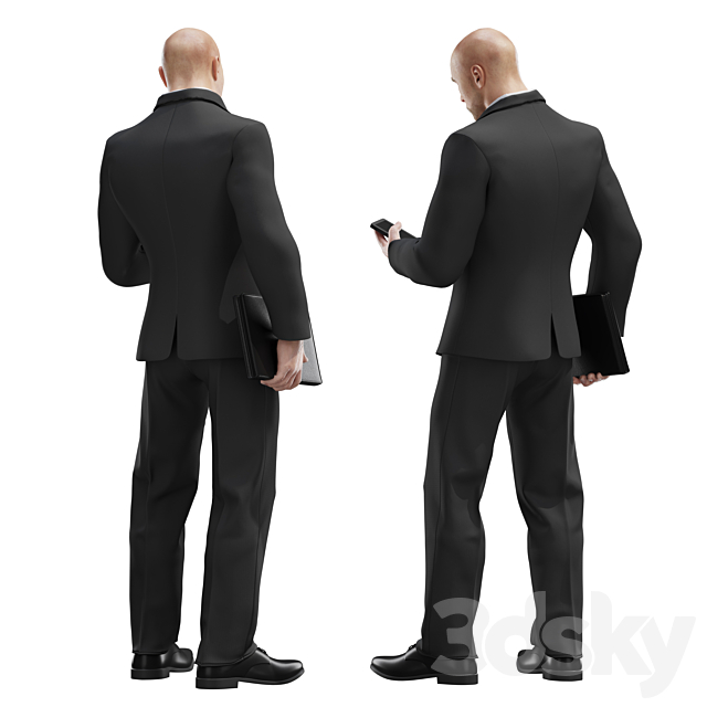 Man in a jacket 3ds Max - thumbnail 2