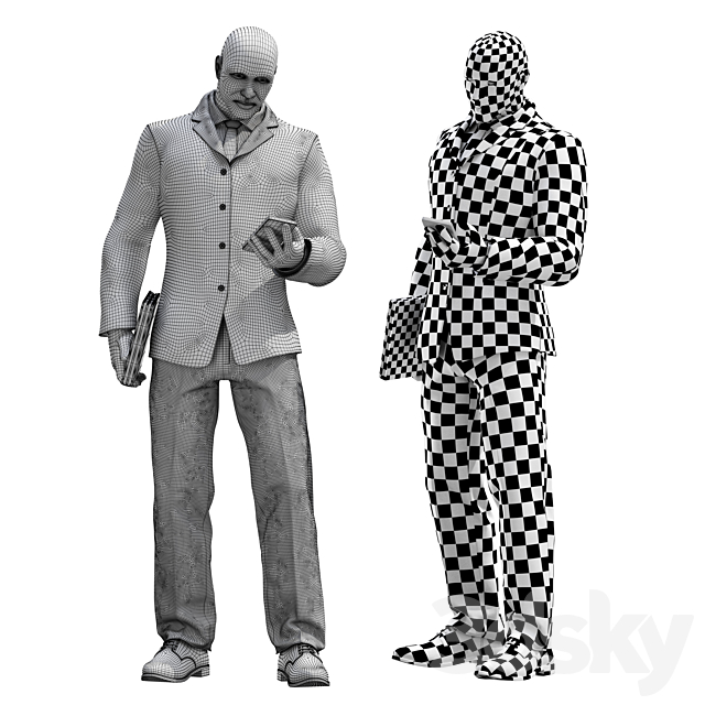 Man in a jacket 3ds Max - thumbnail 3