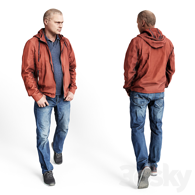 Man walking KS00012 3ds Max - thumbnail 2