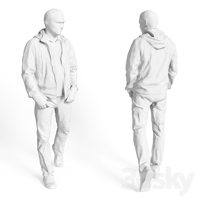 Man walking KS00012 3ds Max - thumbnail 3